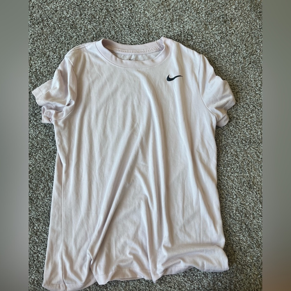 Nike Soft Pink Tee with Black Swoosh